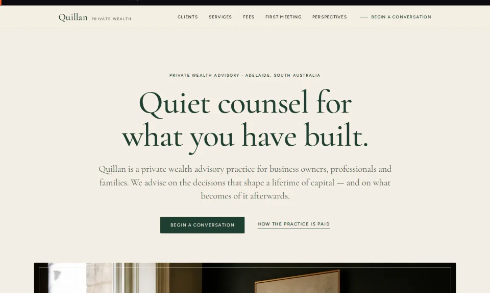 The Quillan Private Wealth specimen, as first seen